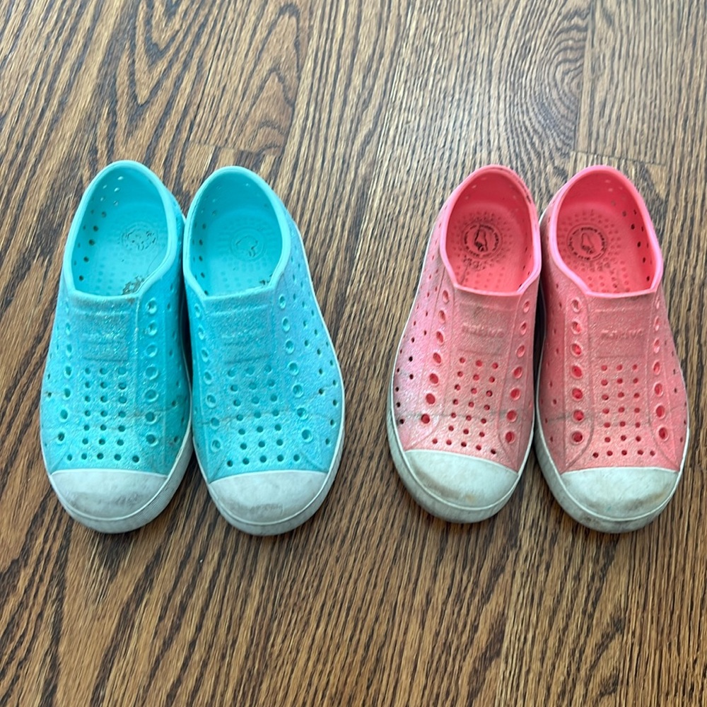 2 pairs of Native shoes